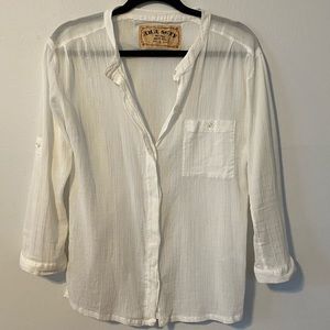 White Anthropologie  button down